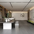 New Chinese Reception Rest Area 3d model