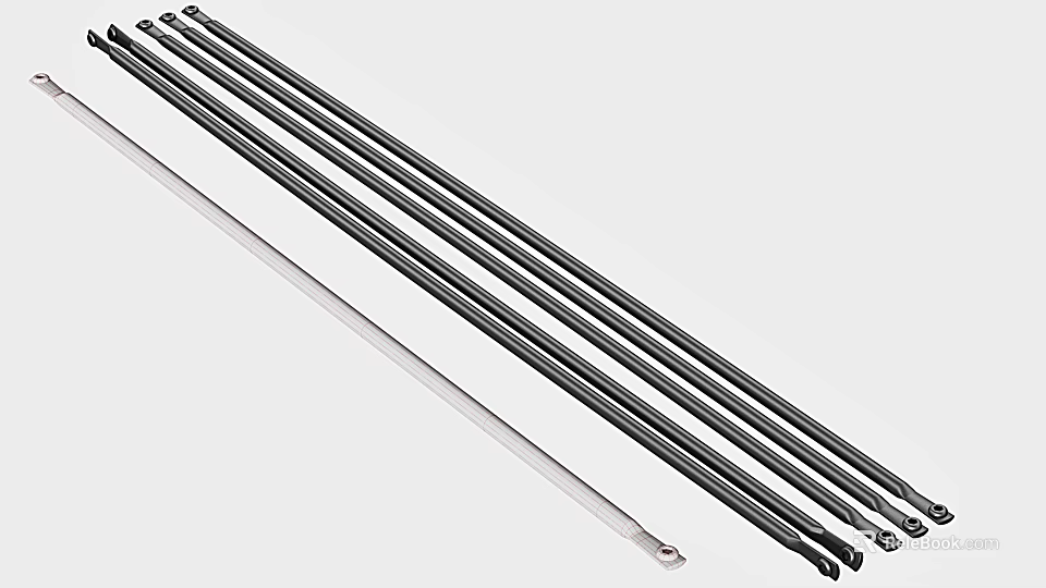 Sturdy Wrought Iron Metal Rods For Home Decoration And DIY Projects 3d model 