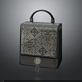 Stylish Top Handle Handbag With Intricate Floral Embossed Pattern And Metallic Hardware Details