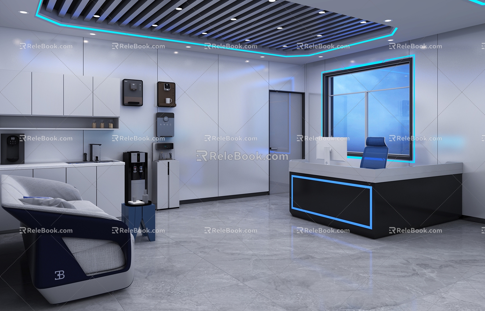 Monitoring room 3d model