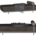 modern bed end stool sofa stool chaise longue pedal fabric bench 3d model