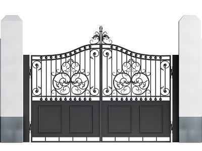 Entrance gate iron gate 3d model