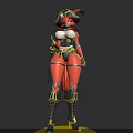 Anthropomorphic Fox Pirate Character With Pirate Hat Mechanical Arm Eyepatch Red Hair And Golden Hook