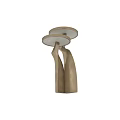 Set of Three Modern Gold Metal Side Tables With Round Top And Elegant Design
