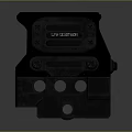 Optical Tactical Red Dot Sight With Orange Lens And Black Durable Housing