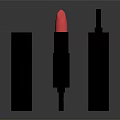 Elegant Pink Lipstick Cosmetic Product With Black Sleek Cases And Modern Design