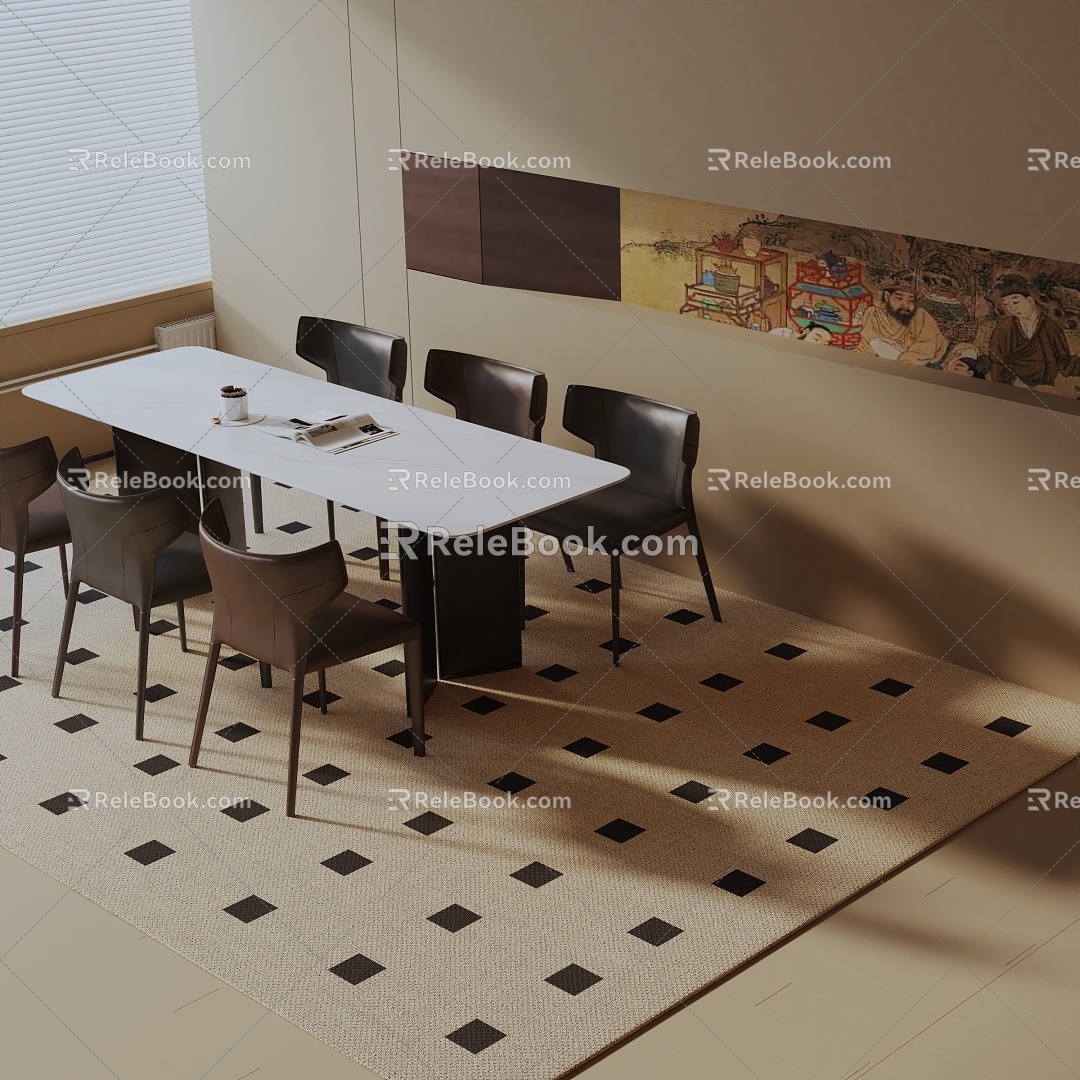 Modern dining table model