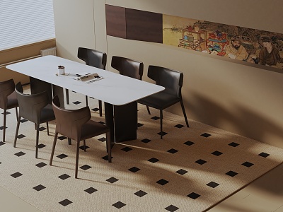 Modern dining table model