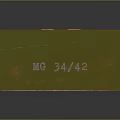Green Vintage Storage Box With Orange Handles And MG 3442 Label For Home Storage