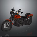 Red And Black Classic Cruiser Motorcycle With Stylish Seat And Wheels
