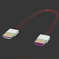 High Speed HDMI Cable With Black Cord And White Connectors For Electronic Devices