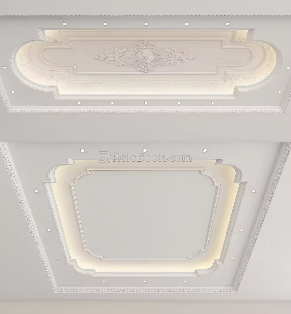 European-style ceiling 3d model