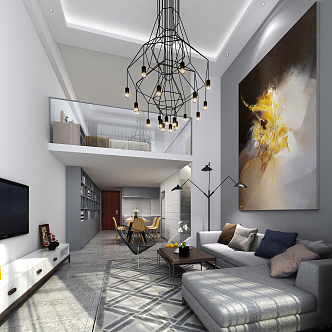 Modern Apartment Duplex Apartment 3d model