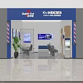 Modern Bright Quick Cut Barber Shop Interior And Storefront Design For Convenient Affordable Haircut Services
