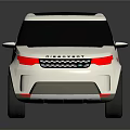 White SUV With Black Roof Modern Exterior Design Red Accents And Reflective Surface