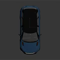 Range Rover SUV Blue Exterior With Black Roof And White Wheels Modern Design