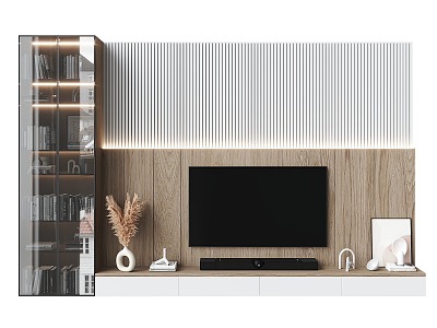 TV background wall TV decoration model