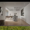 Modern Bright Open Living And Dining Space With Large Floor Glass Windows Overlooking Lush Scenery