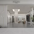 Modern Minimalist Clothing Store Interior With Mannequins Hanging Racks And Green Plants