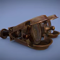 Vintage Brass Binoculars Commercial Equipment With Decorative Design For Nautical Use