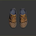 Adidas Brown and Orange Sneakers with Worn Out Soles and Orange Laces