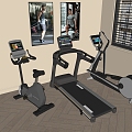 Treadmill Elliptical Machine Fitness Equipment 3d model