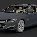 Modern Gray Chevrolet Malibu Sedan Exterior With Sunroof And Beige Interior