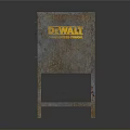 Rusty Chest of Drawers with Multiple Drawers Bottom Shelf and Yellow RAWAL Label