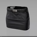 Stylish Gray Skirt With Belt And Metal Buckle For Casual Outfits