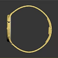 Elegant Gold Wristwatch With Blue Dial Golden Mesh Strap Three Sub Dials And Date