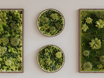 modern plant wall green plant wall 3d model