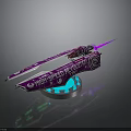 Purple and White Cosmic High Speed Detector with Illuminated Blue Base