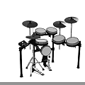 Professional Electronic Drum Set With Multiple Pads Cymbals Pedal And Digital Module 3d model
