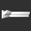 White Decorative Corner Trim Molding For Interior Architectural Design 3d model