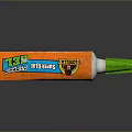 Fresh Mint Flavor Toothpaste In Orange Tube With Green Cap For Daily Use