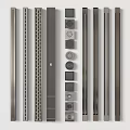 Modern Bathroom Small Accessories With Metal Drain Strips Round Fixtures And Various Designs