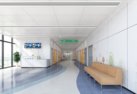 Paediatric waiting area 3d model