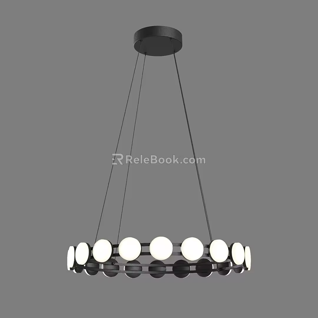 Modern Minimalist Chandelier Simple Chandelier 3d model