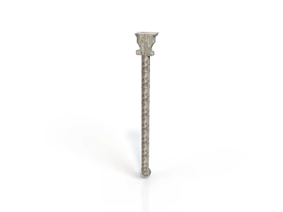 Slender Ornate Decorative Column With Detailed Carved Stem And Ornamental Capital 3d model
