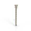 Slender Ornate Decorative Column With Detailed Carved Stem And Ornamental Capital