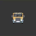 Yellow School Bus With Solar Panels And School Sign 3D Model Design