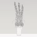 Stunning White Flowers In Decorative Vases With Green Stems And Leaves