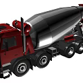 Red Concrete Mixer Truck For Efficient Construction Site Concrete Mixing