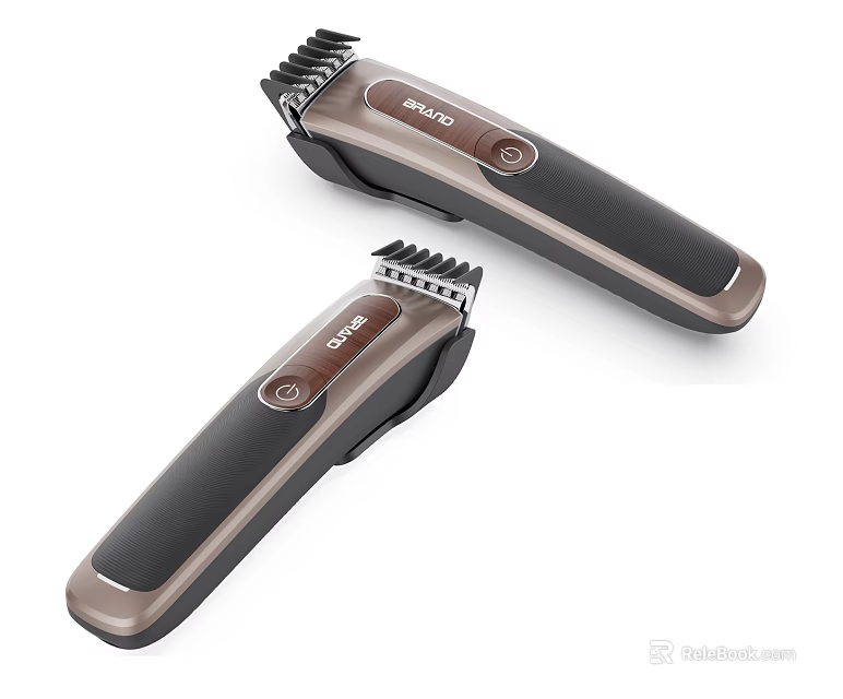 Bathroom Small Appliances ORICO Electric Hair Clippers Modern Design Black Brown Dual Pieces 3d model 