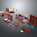 Stylish Home Decorative Ornament Collection With Various Tabletop Shelf And Living Room Decorative Pieces