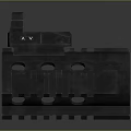 Black Weapon Tactical Accessory With Red Dot Sight And AV Marked Hollow Holes Design