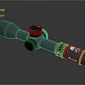 Tactical Rifle Scope With Black Body Adjustment Knobs Red Ring And SHAVA Logo