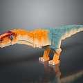 dinosaur low mode dinosaur pixel dinosaur voxel dinosaur 3d model