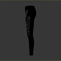 Black Slim Fit Pants With Front Zipper And Side Stud Embellishments