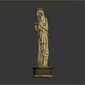 Exquisite Madonna and Child Ivory Carving Sculpture With Detailed Robes And Decorative Base